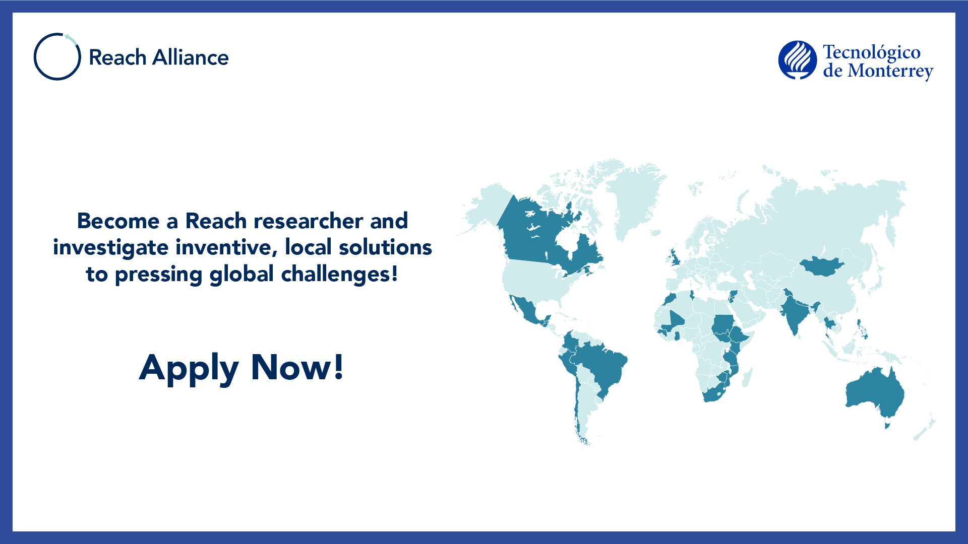 Become a Reach researcher and investigate inventive, local solutions to pressing global challenges!